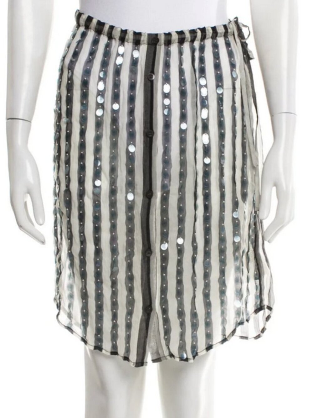 Dries Van Noten sheer silk mini skirt